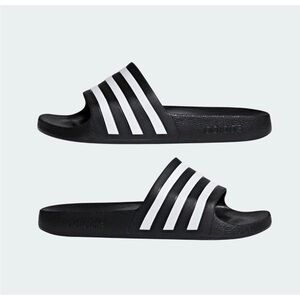 Adidas Aqua Cloudfoam Slides men’s size 11 black and white